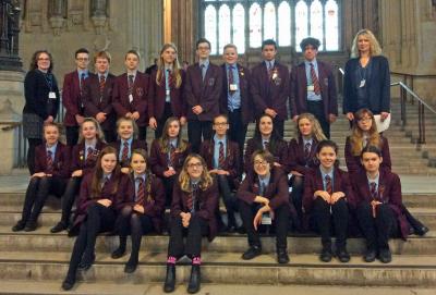 NWHS Year 9 students in the Houses of Parliament