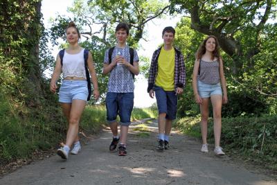 NWHS walkers from left Ellena King Ben Schamp Maruisz Lizynski Jessica Bailey 1