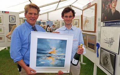 Nick Williams of Arnolds Keys right and RNS Art Exhibition head steward Tom Cringle sm
