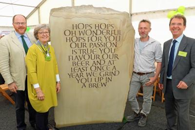 One of the two standing stones at Hingham is unveiled sm