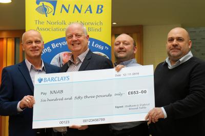 Stalham Round Table presents cheque to NNAB sm