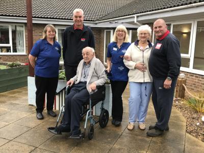 Tenants at the opening of the new sensory garden at Oakes Court