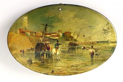 The 19th century view of Cromer on the Victorian sewing kit to be sold at Keys