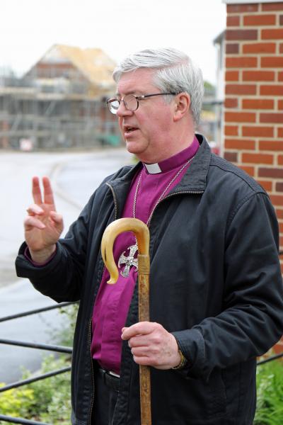 The Bishop of Norwich blesses the new community at The Hops in Hingham