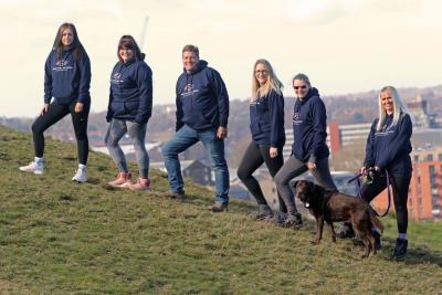 The Vision Norfolk team training to tackle Snowdon to raise money for the charity sm