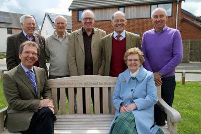 The bench in memory of Noel Abel is unveiled