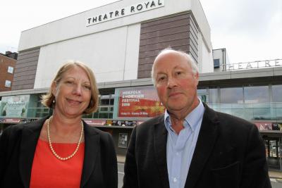Theatre Royal chief executive Peter Wilson welcomes Dawn Parkes managing partner of Hatch Brenner as the theatres new drama spon