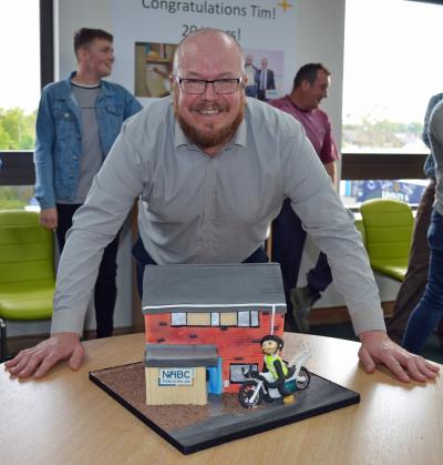 Tim Walsingham and his celebratory cake