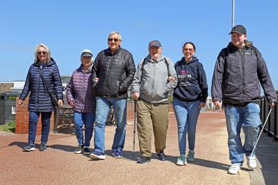 Vision impaired walkers step out on Gorleston seafront sm