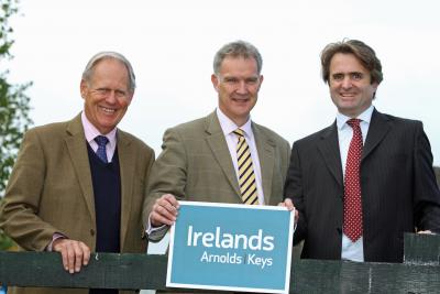 from left Mike Gamble and Simon Evans of Irelands and Guy Gowing of Arnolds Keys