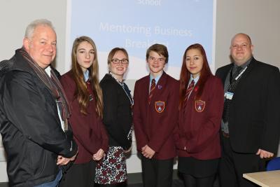 from left Nigel Lloyd Lily Tansley Kate Lawn Nicholas Bishop Jess Webster Paul Leaver at the NWHS business breakfast